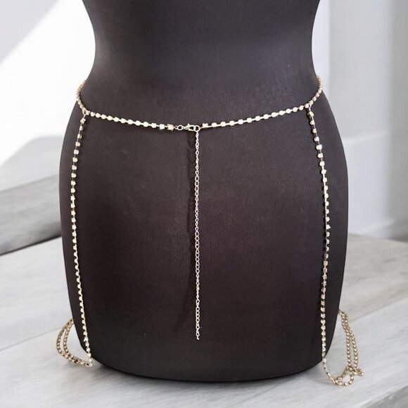 Crystal Thigh Leg Body Chain - Picture 2 of 7